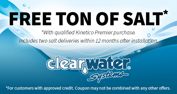 Get a free ton of salt with the purchase of a water softener. Free Ton of Salt with Softener Purchase