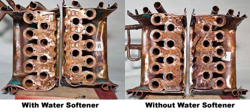 Water Heater with and without soft water