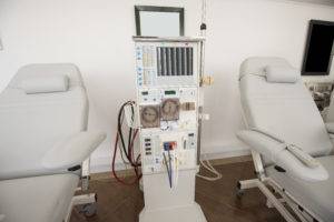 Dialysis machine in a medical center