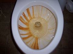 what causes orange brown staining in toilets- solutions for iron in water- clearwater systems