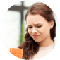 Woman Frowning at Bad Water Woman Frowning at Bad Water