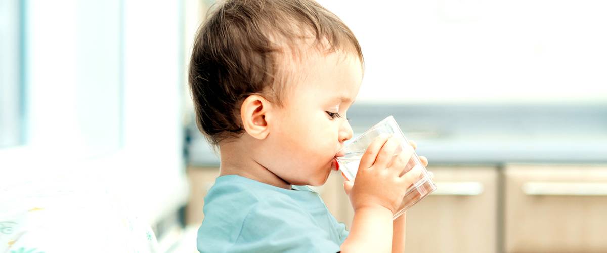 Boy Drinking Water