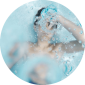 Boy in pool chlorine Boy in pool chlorine