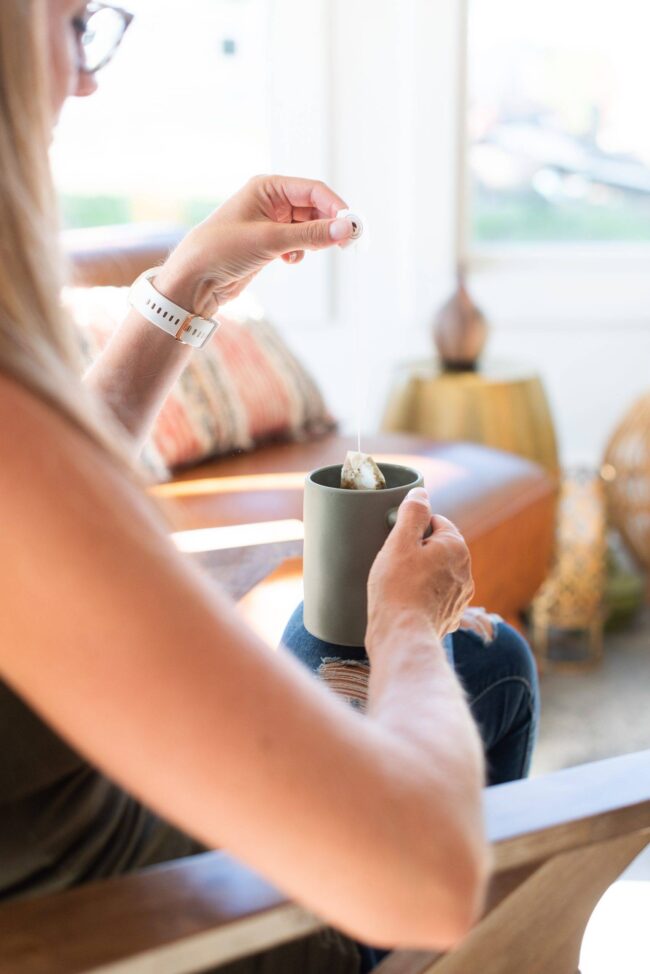 Woman making tea Woman making tea