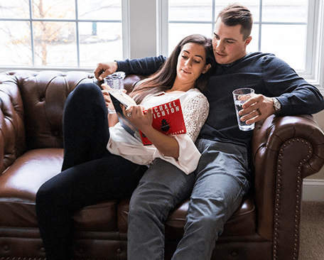 couple at home on couch