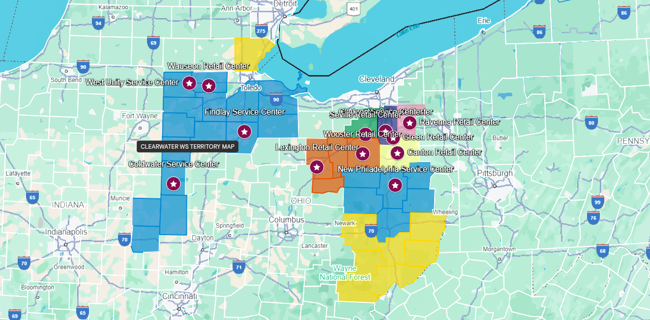 Clearwater Systems Ohio Locations