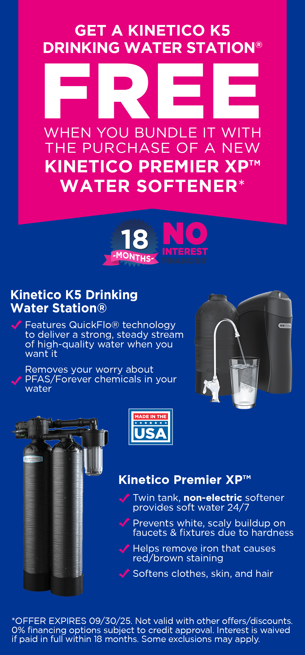Special Offer from Clearwater Systems Get a Free Kinetico K5 Drinking water station when bundled